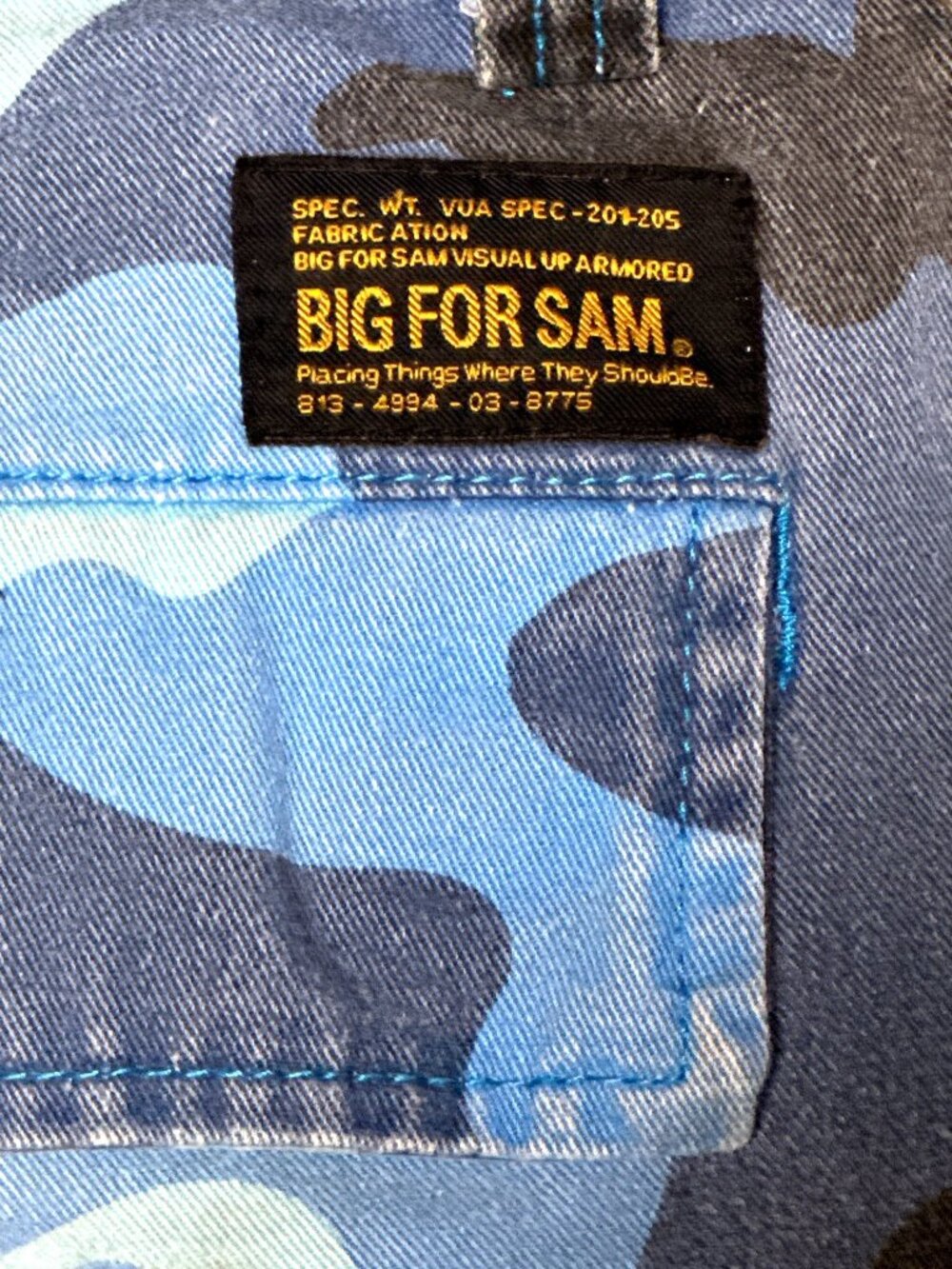 Big For Sam Medium Multicolor Camo Utility Pants Streetwear Cargo Y2K Streetwear - Picture 4 of 7